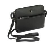 Torebka Z Ekologicznej Skóry Włoskiej Peterson PTN 3625 CZARNA 20 x 16 x 6 [cm]