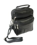 Torba męska skórzana CONVEY (PL) 8696 Pionowa Czarna Dwukomorowa 23 x 17 x 8 [cm]