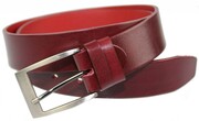 Pasek Skórzany Męski PAS-MAX (PL) Gładki 40 mm Skóra Licowa EXTRA CZEREŚNIOWY k61