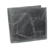 Portfel Męski Skórzany WILD Skóra Licowa Duży Poziomy Bez Zapięcia RFID N992-P-CHM 1041 CZARNY 12,5 x 10,5 x 2 [cm]