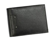 Portfel Męski Polska Galanteria (PL) Skóra Licowa Duży Poziomy Bez Zapięcia RFID N992 CZARNY 13 x 9,5 x 2,5 [cm]