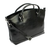 Torebka Skórzana DANA Skóra Naturalna Duża 388 W CZARNA