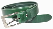Pasek Skórzany Damski PAS-MAX (PL) Skóra Naturalna EXTRA Gładki 30 mm BUTELKOWA ZIELEŃ k111