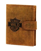 Portfel Męski Skórzany ALWAYS WILD Skóra Licowa Duży Pionowy Z Zapięciem RFID AW-N4L-GHD/5404 BRĄZOWY 13 x 10 x 2 [cm]