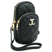 Torebka Klasyczna Mała JENNIFER JONES Listonoszka Skóra Włoska 3142 CZARNY 12 x 20 x 5 [cm]