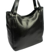 Torebka Skórzana DANA Skóra Naturalna Duża 603 W CZARNA