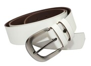 Pasek Skórzany Arucce (PL) Skóra Naturalna EXTRA Gładki 40 mm KREMOWY