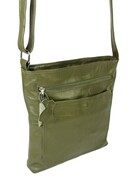 Torebka Skórzana MAGRE (PL) MALWINA Skóra Naturalna OLIWKOWY Połysk