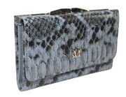 Portfel Damski Skórzany Marco (PL) 14 cm Klamra Skóra Naturalna SZARY MIX PD-03 14 x 9 x 2.5 [cm]