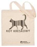 Bawełniana Torba Na Ramię Wzór KOT KRESKOWY 40 x 38 [cm]