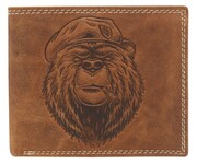 Portfel Męski Skórzany ALWAYS WILD Skóra Naturalna Poziomy Bez Zapięcia Dwa Skrzydełka N992 