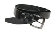 Pasek Skórzany GRETOS (PL) Skóra Licowa EXTRA 35 mm CZARNY Gładki Klamra Tradycyjna