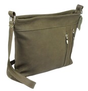 Torebka Skórzana MAGRE (PL) MAGDA Listonoszka Skóra Naturalna CIEMNY OLIWKOWY