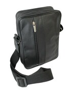 Torba męska skórzana GRETOS MAROUS (PL) CZARNA Pionowa 25 x 17 x 6 [cm]