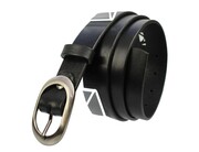 Pasek Damski Skórzany CEZ-MAR (PL) Skóra Licowa EXTRA 30 mm CZARNY