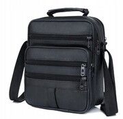 Torba męska skórzana CONVEY (PL) 525 Pionowa Czarna 23 x 21 x 8 [cm]