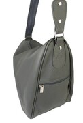 Plecak Skórzany ELKOR (PL) Jowita De Luxe Skóra Naturalna Licowa CIEMNY SZARY