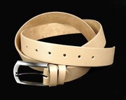 Pasek Męski Skórzany PAS-MAX (PL) Skóra Licowa EXTRA 35 mm KREMOWY k20