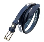 Pasek Damski Skórzany PAS-MAX (PL) 15 mm GRANATOWY K82