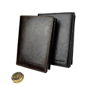 Portfel Męski Skórzany Z.RICARDO(PL) Skóra Licowa Duży Pionowy Bez Zapięcia Dwa Skrzydełka Poziomy Suwak ZR54