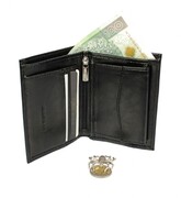 Płaski Portfel Etui Andrus (PL) Skóra Naturalna Pionowe Dwie Części Z Miejscem Na Gotówkę Pionowy Suwak 11 x 9 x 2 [cm]