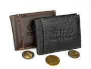 Portfel Skórzany WILD Skóra Licowa Mały Poziomy Bez Zapięcia MINI WI5512 11 x 8,5 x 2 [cm]