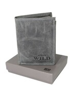 Portfel Męski Skórzany ALWAYS WILD Skóra Licowa Duży Pionowy Dwa Skrzydełka RFID N4-P-CHM 0983 CZARNY 13 x 10 x 2 [cm]