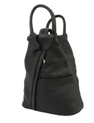 Plecak Skórzany PolskaGalanteria (PL) JOANNA Skóra Naturalna Licowa Gładka CZARNA MATOWA