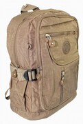 Praktyczny Plecak Wodoodporny Lekki Materiał Kresz BAG STREET 2216 KAWA Z MLEKIEM 35 x 26 x 15 cm
