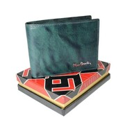 Portfel Męski PIERRE CARDIN Skóra Licowa Duży Poziomy Bez Zapięcia 18062 ,,MOZAJKA,, MORSKI 12 x 9,5 x 2,5 [cm]