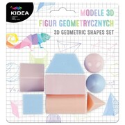 Modele 3D figur geometrycznych na matematykę pastelowe