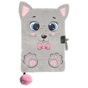 Mięciutki pluszowy dyskretny Pamiętnik z kłódką na kluczyk