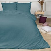 Ekskluzywna pościel 220x200 satyna bawełniana Cizgili turkus