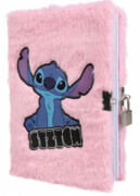Mięciutki pluszowy dyskretny Pamiętnik z kłódką na kluczyk Stitch