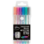 Długopis długopisy żelowe komplet metaliczne 6 kolorów