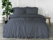 Luksusowa Pościel bawełniana kolor szary 200x220(P) STONEWASHED