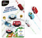 Stempelki pojazdy alarmowe 3 szt. do szkoły do nauki numerów alarmowych