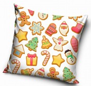 Poszewka 40x40 świateczny wzór mikołaj Merry Christmas Aniołki pierniczki