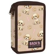 Piórnik z wyposażeniem dwukomorowy BackUp pieski