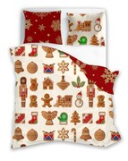 Pościel 220x200 bawełniana Scandic Pierniczki Ciastek świąteczna