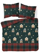 Pościel bawełniana 220x200 świąteczna chatka piernikowa