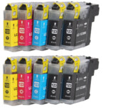 10x Tusz do Brother LC123 do drukarki DCP J132W J152W J552DW CHIP