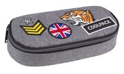 Piórnik kosmetyczka Campus szary naszywki