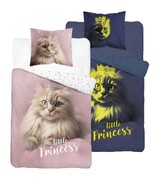 Pościel bawełniana świecąca w ciemności 160x200 KOT