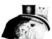 Pościel 160x200 bawełniana Komplet Król i królowa lew i lwica