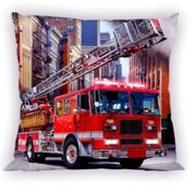 Poszewka 40x40 bawełniana dwustronna na jasiek straż pożarna wóz