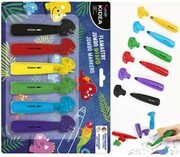 Flamastry Jumbo z figurką Dinozaury 6 kolorów Kidea