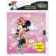 Pamiętnik z kłódką Myszka Minnie świecący w nocy