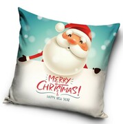 Poszewka 40x40 świateczny wzór mikołaj Merry Christmas Mikołaj