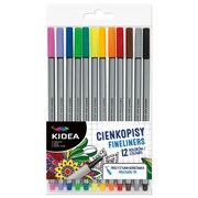 Cienkopisy Kidea 12 kolorów – Pisaki do szkoły i biura, na prezent